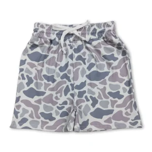 Kids Camo Drawstring Summer Shorts