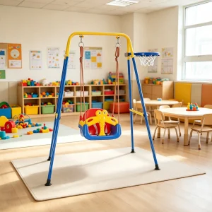 4 In 1 Toddler Swing Set With Basketball Hoop
