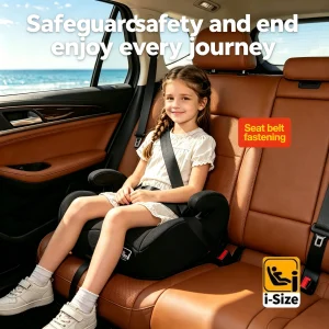 Lightweight Portable Backless Car Seat for Kids 4-12
